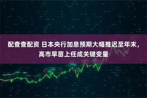 配查查配资 日本央行加息预期大幅推迟至年末，高市早苗上任成关键变量