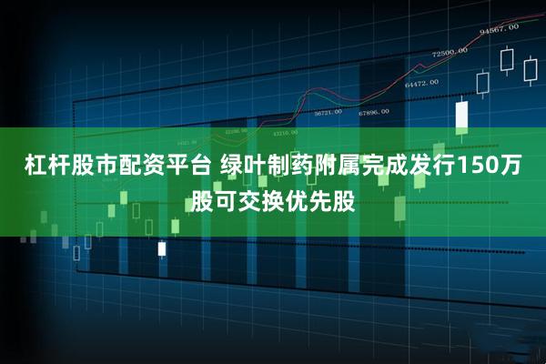 杠杆股市配资平台 绿叶制药附属完成发行150万股可交换优先股